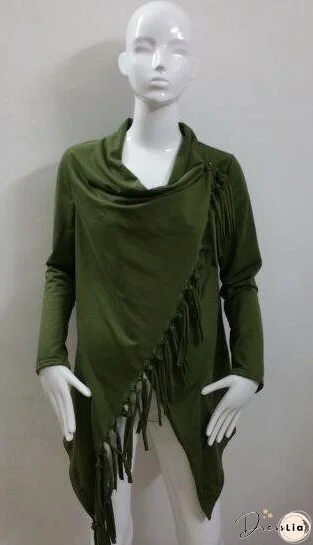 Classic Tassel Slash Sweater Top