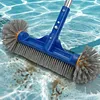 12.99inch Pool Brush Head with Round Ends High-Efficiency Pool Brush with High-Density Nylon Bristles for Corner for Cleaning Pools Walls Floors Steps Small Stains