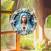 DIY Holy Mother Acrylic Special Shape Diamond Painting Hanging Pendant