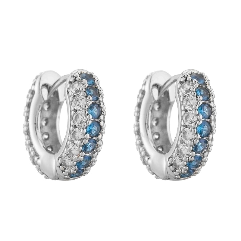 1 Pair Casual Luxurious Shiny Round Plating Inlay Copper Zircon Earrings