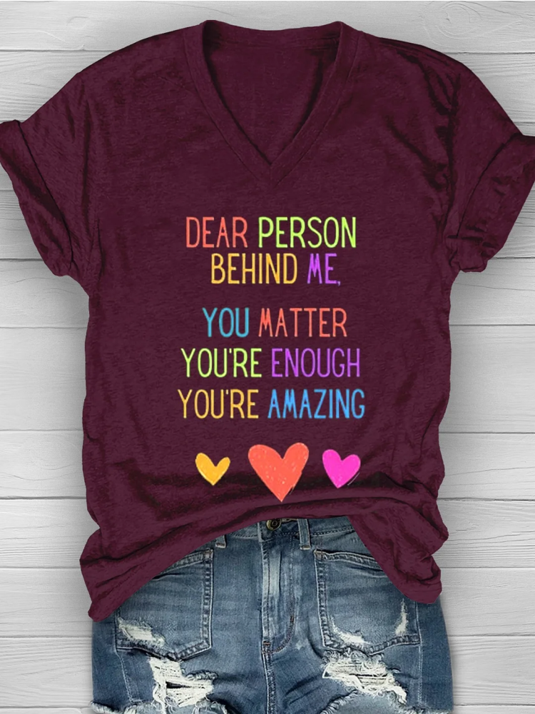 Dear Person Behind Me Mental Health Awareness T-shirt