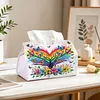 Rainbow Butterfly Tree Diamond Painting Tissue Box Cover DIY Desk Organizer
