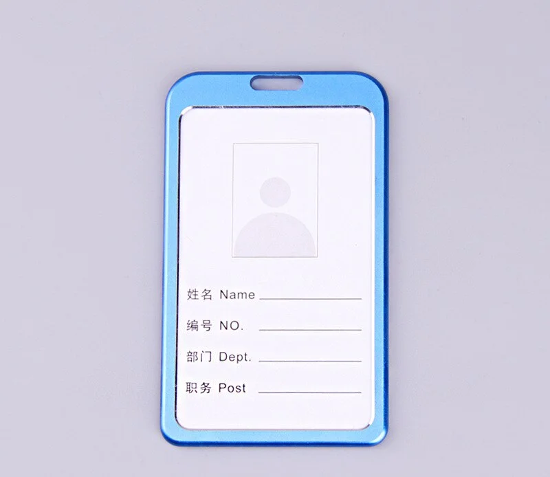 Men Women ID Bank Credit Card Holder Wallet Cute Students Bus Card Case Metal Identity Badge Lanyard Protector Cards Cover