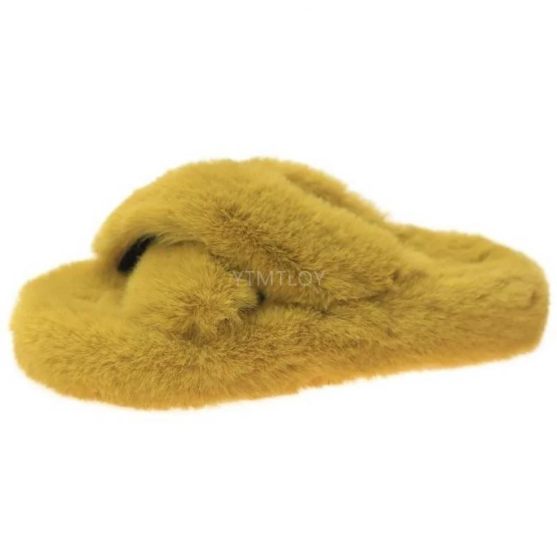 Summer Fluffy Raccoon Fur Slippers Shoes Women Real Fox Fur Flip Flop Flat Furry Fur Slides Outdoor Sandals Woman Amazing Shoes