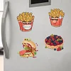 12 STÜCKE 2d flache DIY Diamant Kunst Kühlschrank Aufkleber für Wohnkultur (Pommes frites)