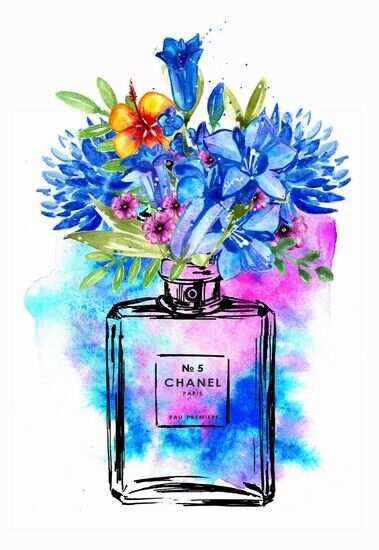 FLOWER ART POSTER - PERFUME PROMO 2 - HIGH GLOSS Photo Poster painting POSTER -  POST!