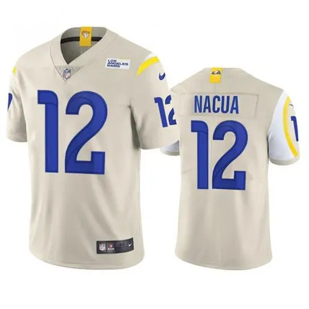 Men's Los Angeles Rams #12 Puka Nacua  Bone Vapor F.U.S.E. Limited Player Jersey