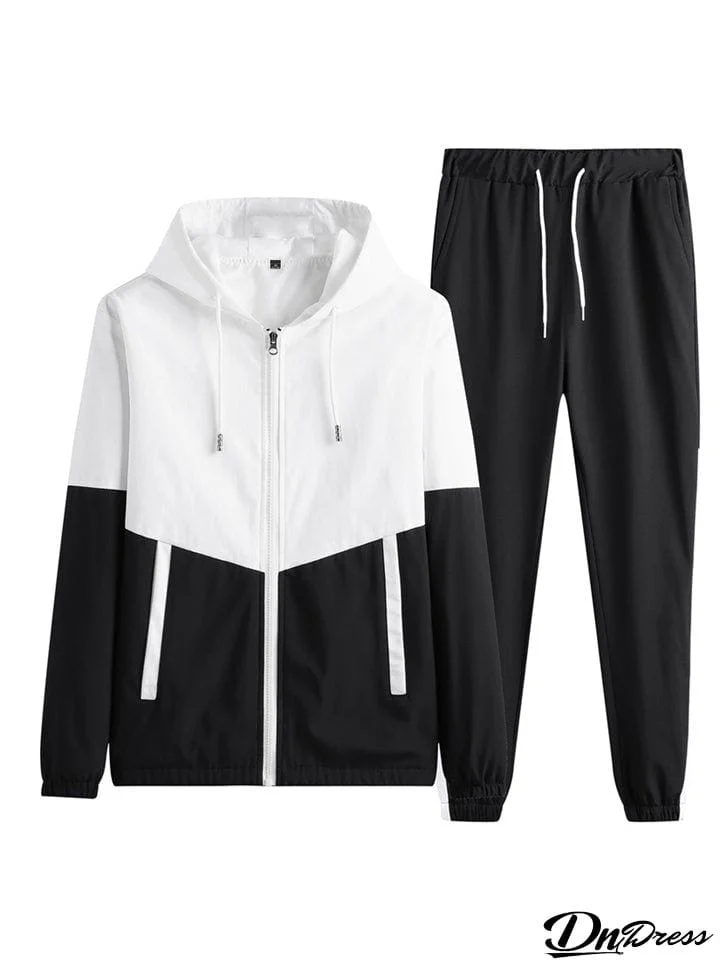 Men's Casual Youthful Long Sleeve Coat Long Pants Sets