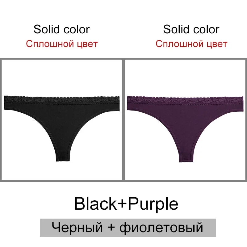 FINETOO Sexy Thongs Women 2Pcs/set Floral Waist G-string Panties Seamless Underwear Ladies Jacquard T-back Underpants S-2XL 2021