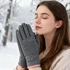 Gants&nbsp;chauds et coupe-vent avec fonction &eacute;cran tactile et prise antid&eacute;rapante