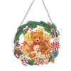 DIY Christmas Bear Diamond Painting Single Sided Hanging Wreath