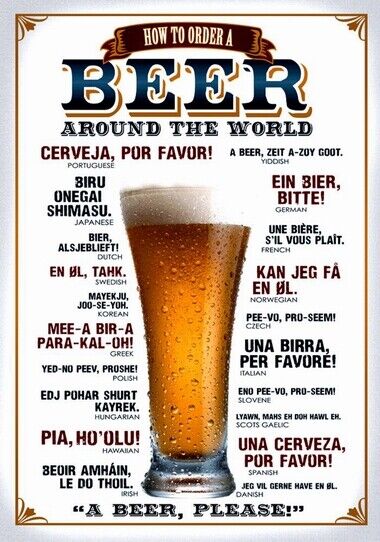 BEER POSTER - ORDER AROUND THE WORLD - HIGH GLOSS Photo Poster painting POSTER -  POST!