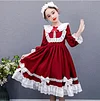 Kid Girl Party Lolita Princess Elegant Christmas Dress
