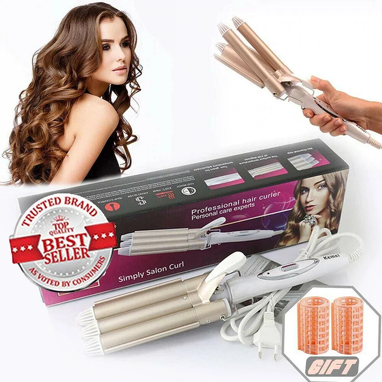 pornhint Pornhint Professional Curling Iron Ceramic Triple Barrel Hair Styler Hair Waver Styling