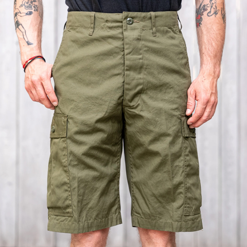 Men's Olive Green Military Shorts