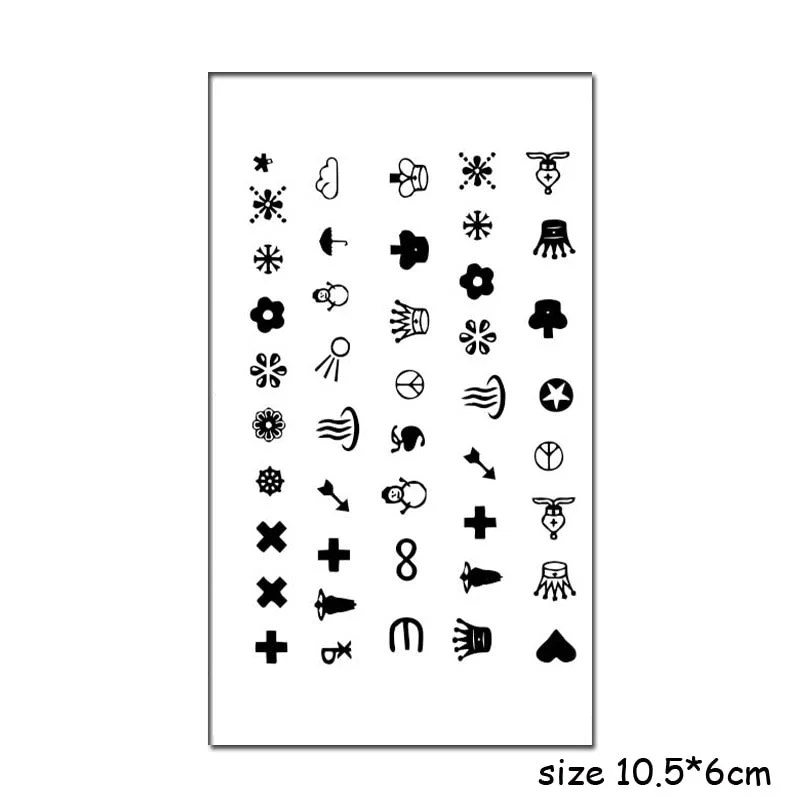 Temporary Tattoo Stickers Sexy Cross English Alphabet Line Fake Tatto Waterproof Tatoo Hand Leg Belly Small Size for Women Men