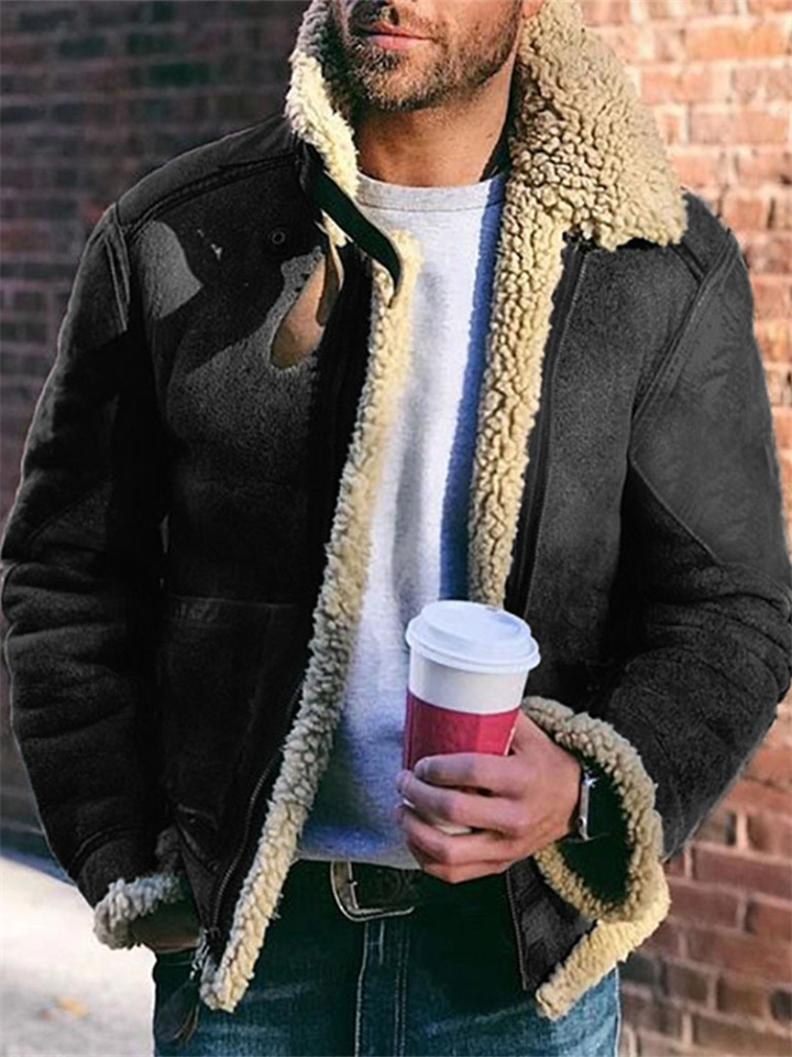 Winter New Faux Fur Jacket Fur One Men's Jacket Thickened Coat