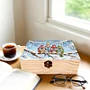 5D DIY Diamond Painting Handmade Wood Storage Box Crystal Storage Case (Owl)