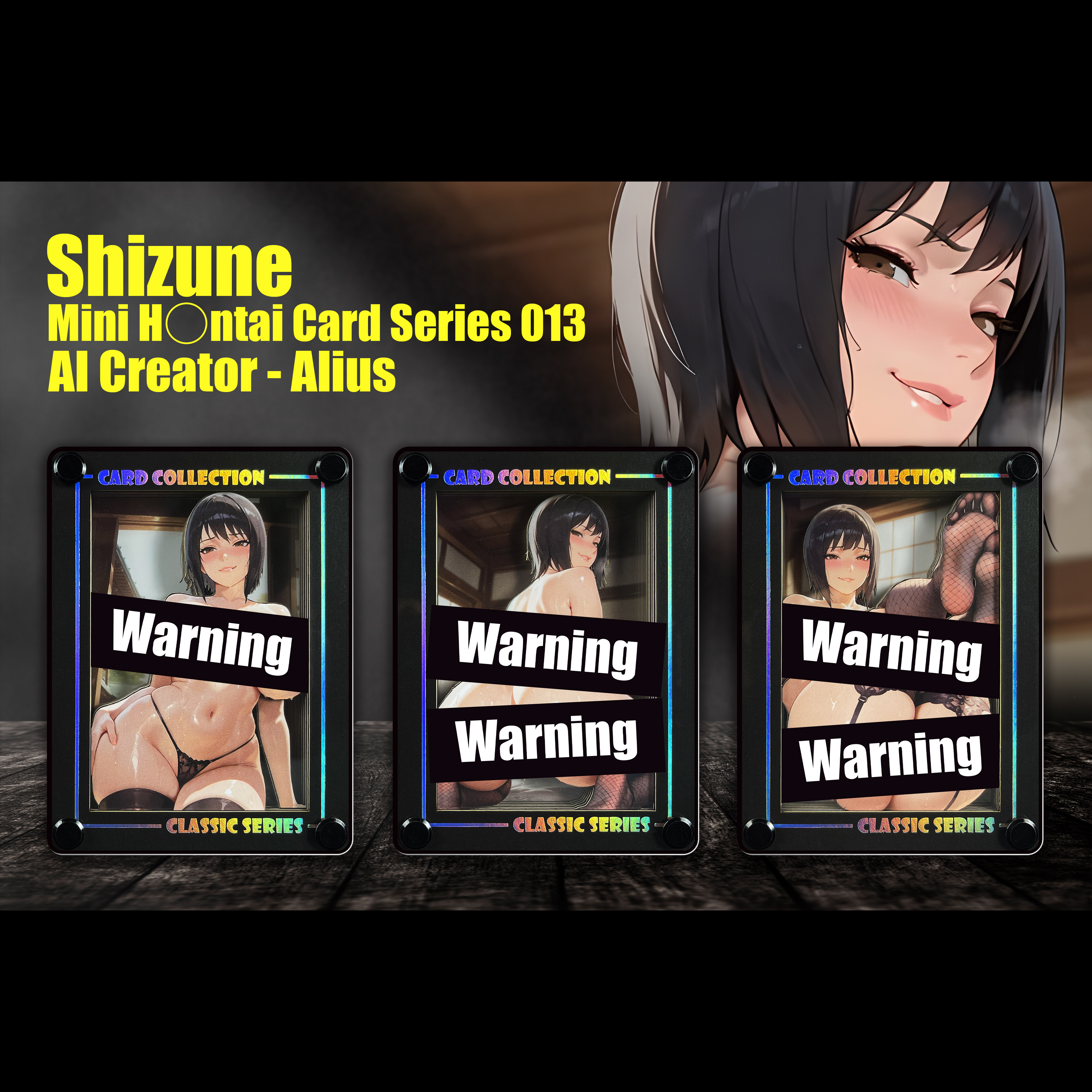 B&W Studio - Shizune Mini AI Creator Series Desktop Decor Card #13 Naruto-