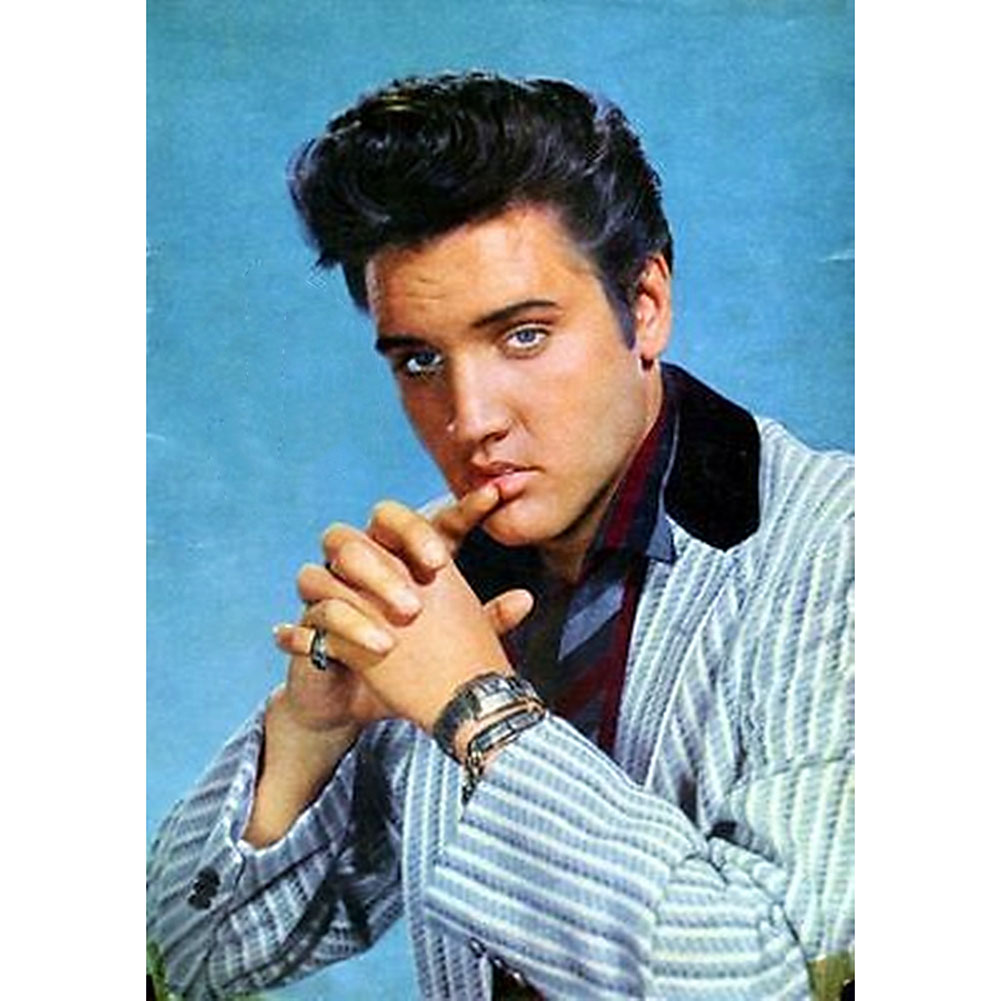 

30*40CM-Elvis Portrait-Round Drill Diamond Painting, 501 Original