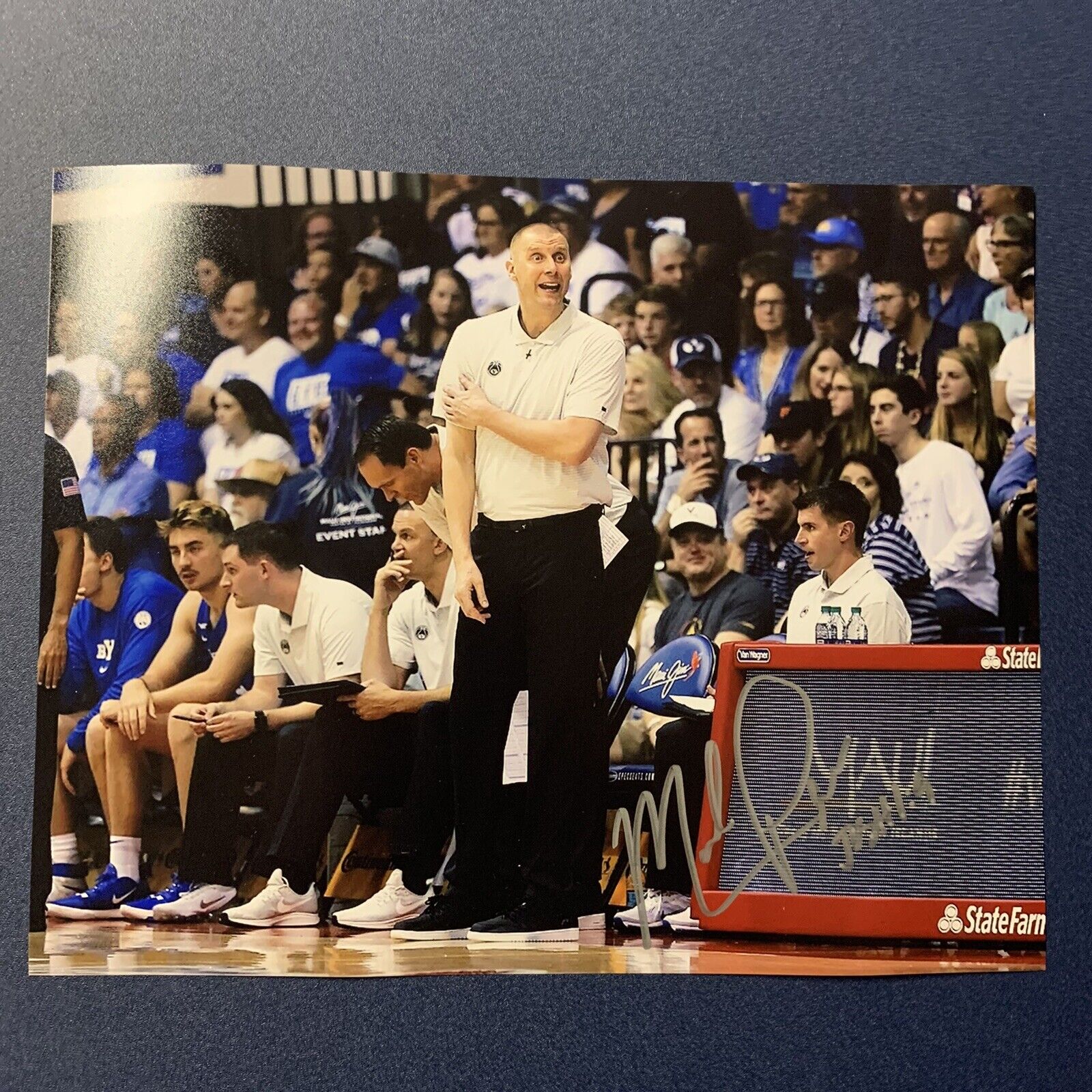 MARK POPE SIGNED 8x10 Photo Poster painting BYU COUGARS BASKETBALL HEAD COACH AUTOGRAPHED COA