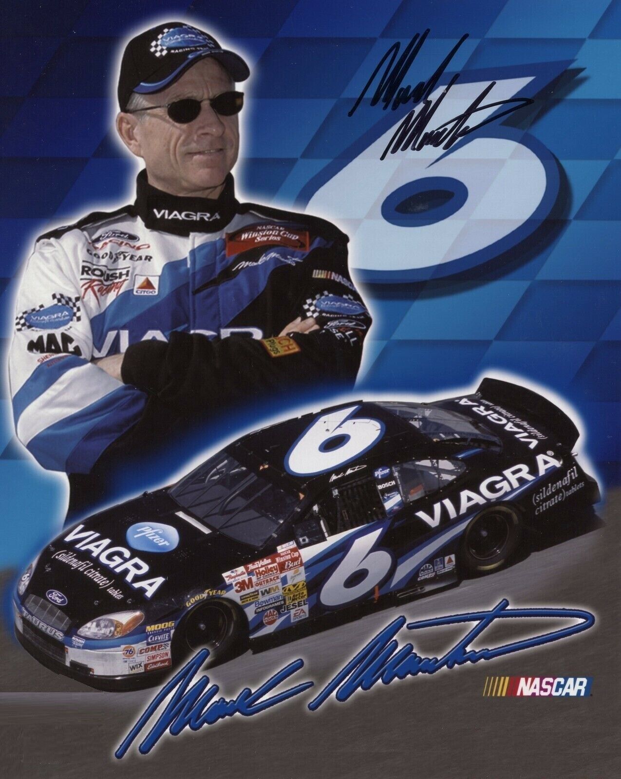 Mark Martin Autographed Signed 8x10 Photo Poster painting ( HOF ) REPRINT