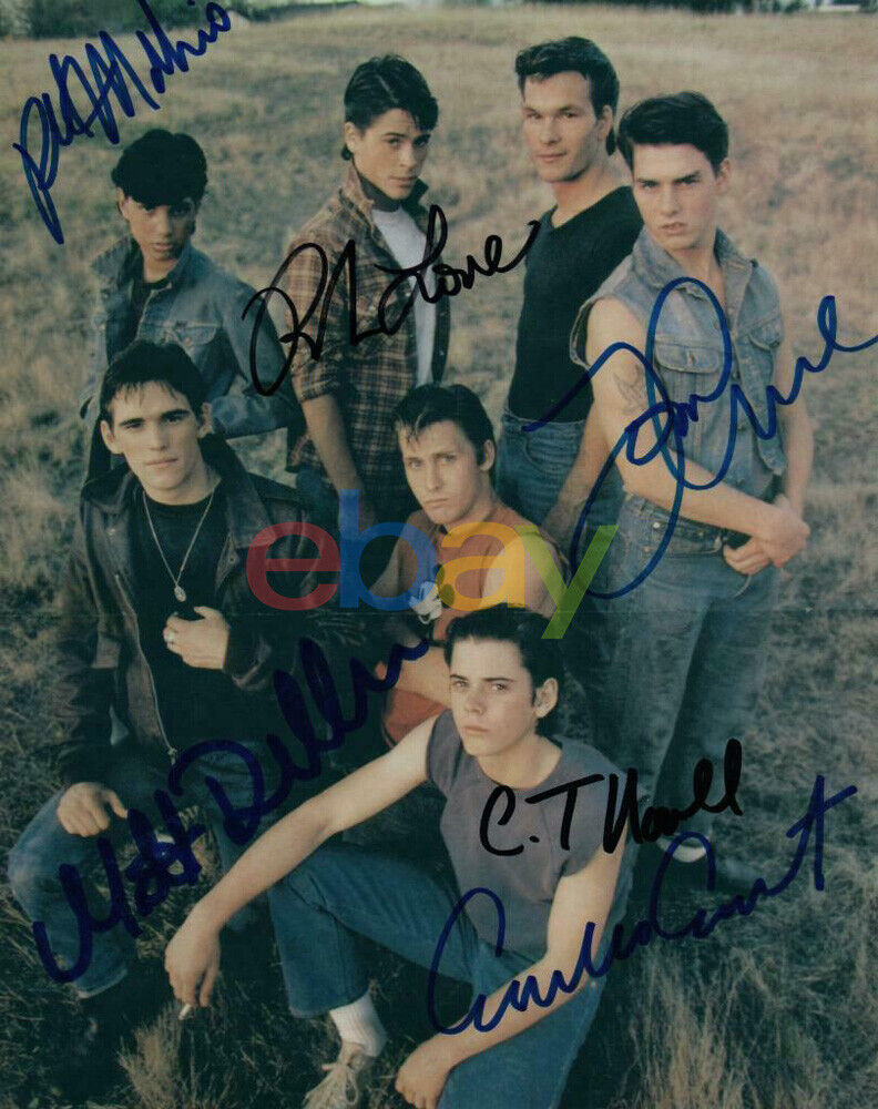 Matt Dillon Howell Macchio Lowe + 2 The Outsiders 8x10 signed Photo Poster painting reprint