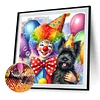 Diamond Painting-5D Full Round Drill Clown(40*40 CM)