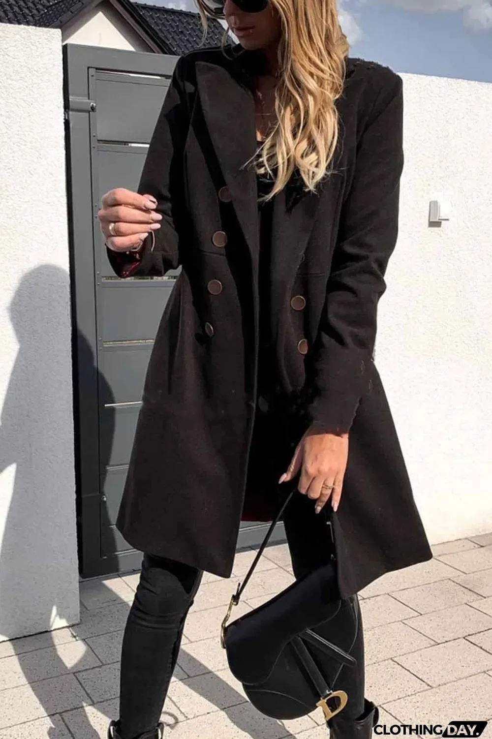 Solid Color Sexy Coat With Buttons(3 Colors)