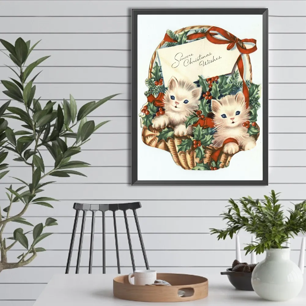Diamond Painting - Full Round Drill - Cat Gift Bar(Canvas|30*40cm)