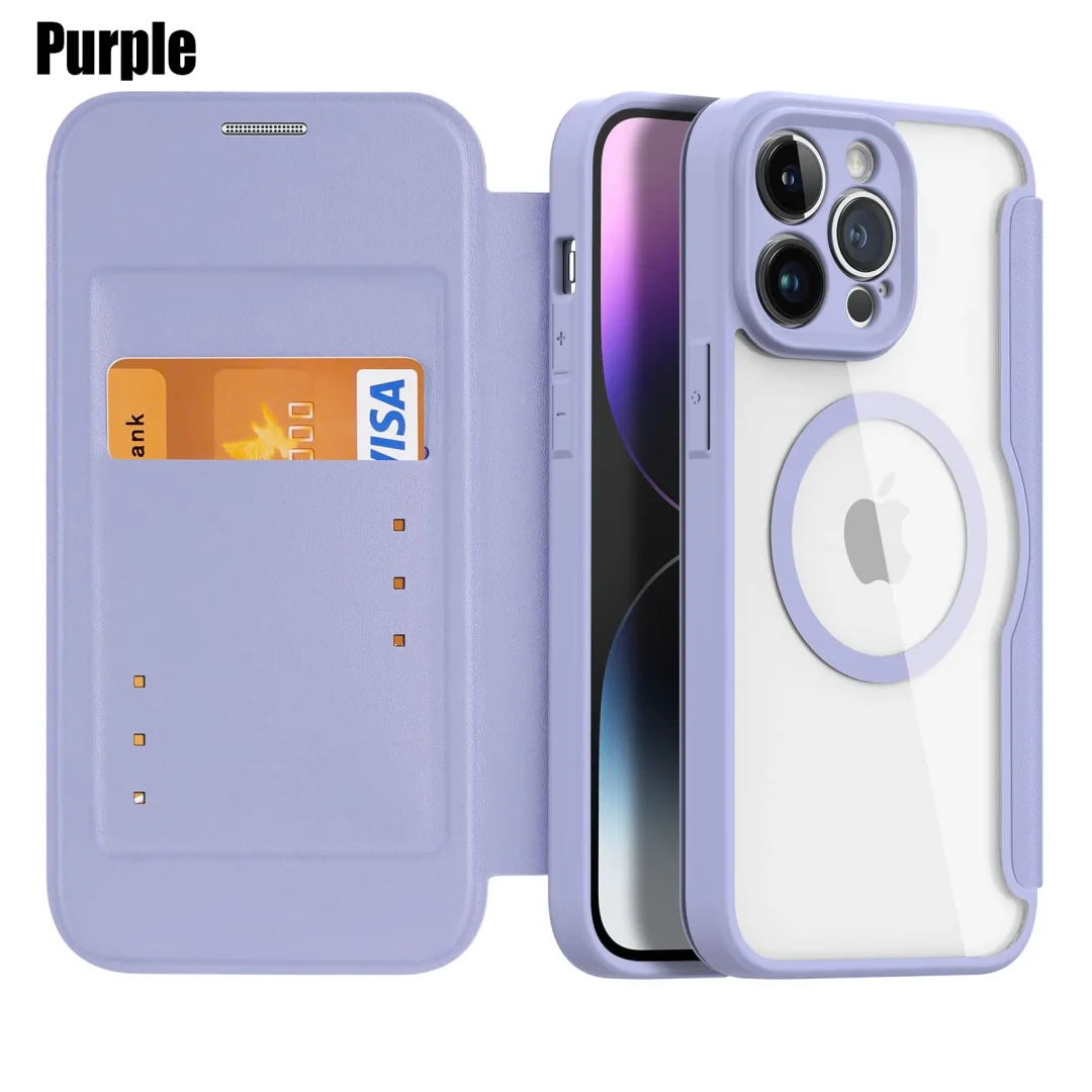 Applicable To iPhone 13/14 Series Strong Magnetic Flip Card Case