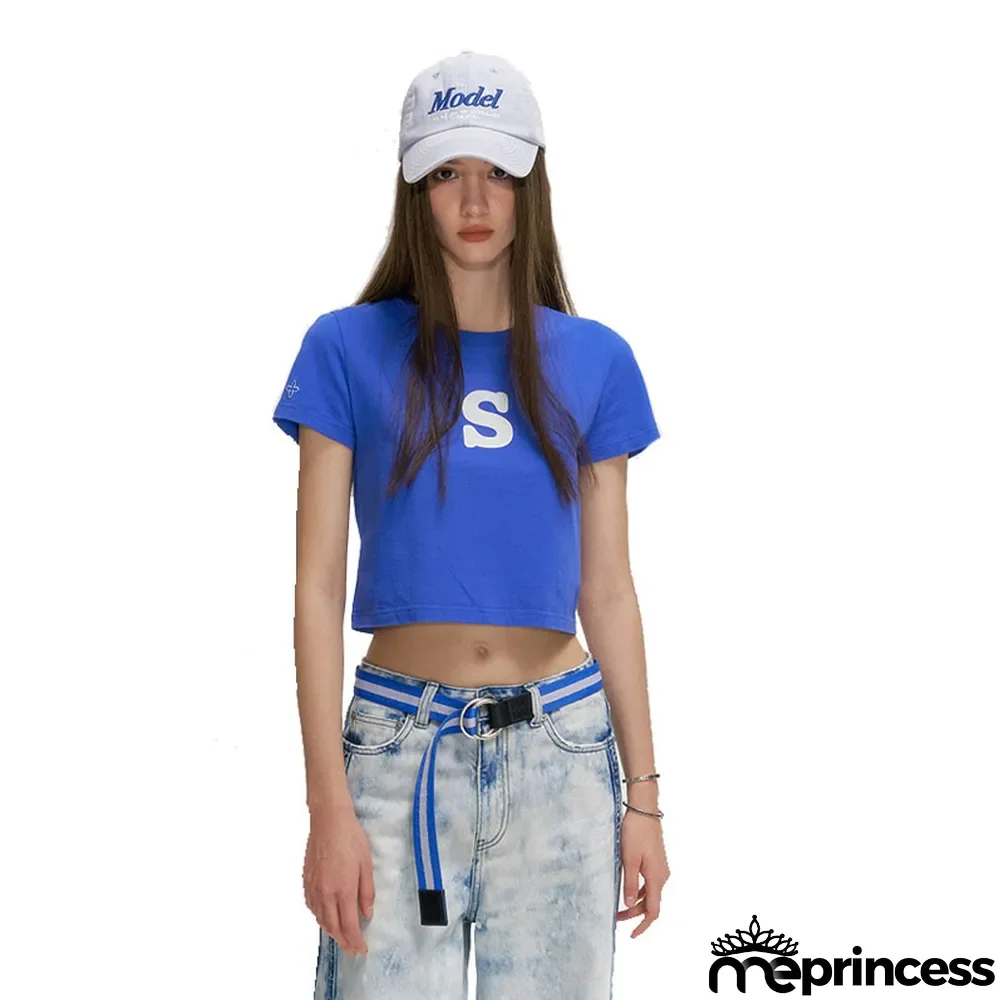 slim skinny Tee full cotton short ladies Crop short-sleeved t-shirt