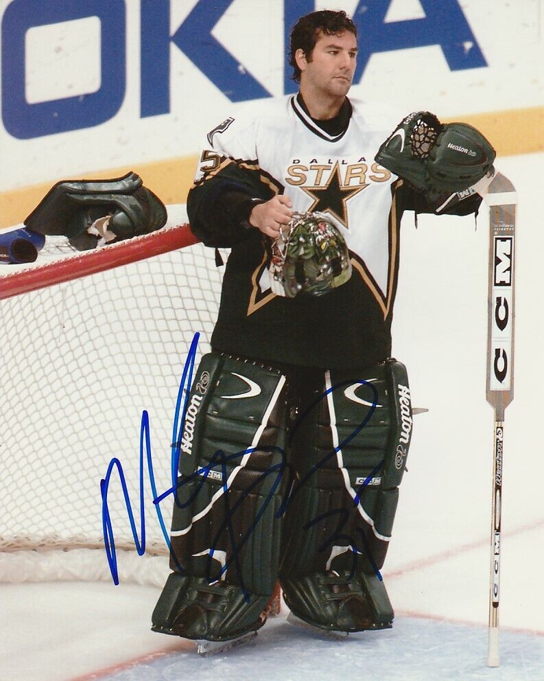 MARTY TURCO SIGNED DALLAS STARS GOALIE 8x10 Photo Poster painting #5 Autograph