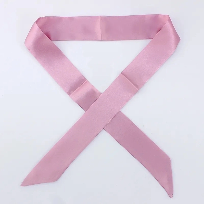 Women’s Minimalist Solid Color Satin Silk Scarves