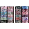 12/24 Rolls Adhesive Tape Reusable Flower Washi Tape Set Artwork Decorative Tape DIY Diamond Art Accessories