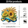 (US Local)Flower Double Sided Effect Table Top Diamond Painting Desktop Ornaments Kit (Sunflower B)