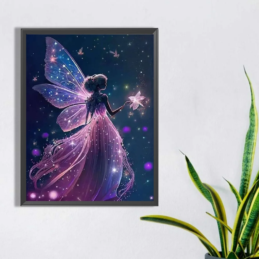 Diamond Painting - Full Round Drill - Butterfly Fairy(30*40cm)
