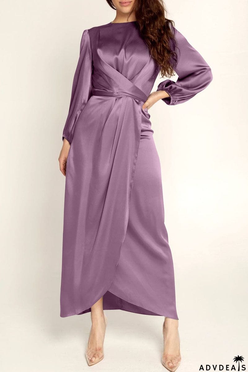 Fashion Celebrities Solid Patchwork O Neck A Line Dresses