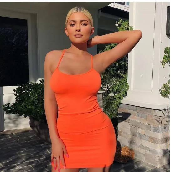 Brownm Brownm Summer New Ladies Dress Simple Design Club Hanging Neck Sexy Waist Slimed Body Ass