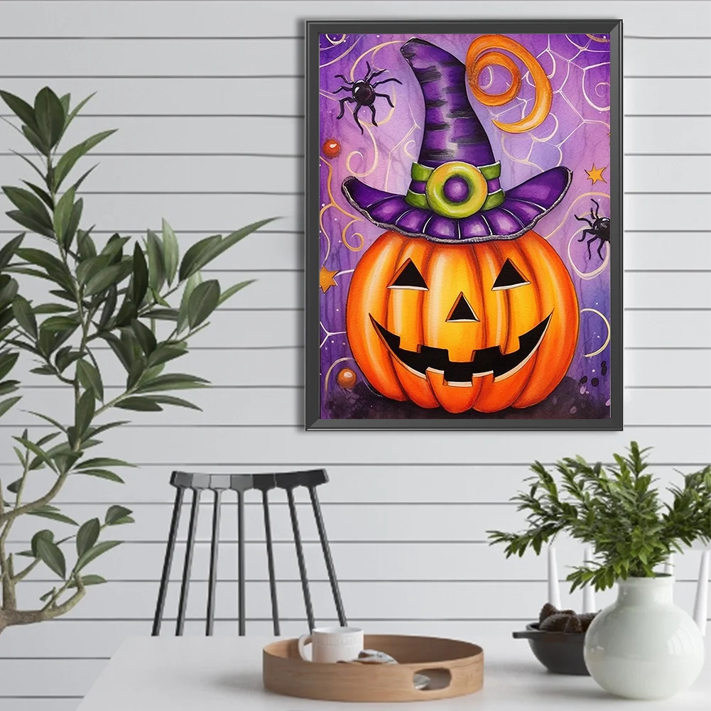Diamond Painting - Full Round Drill - Halloween Pumpkin(Canvas|30*40cm)