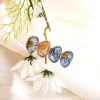 6PCS Floral Drop Glue Barrettes Hair Clips