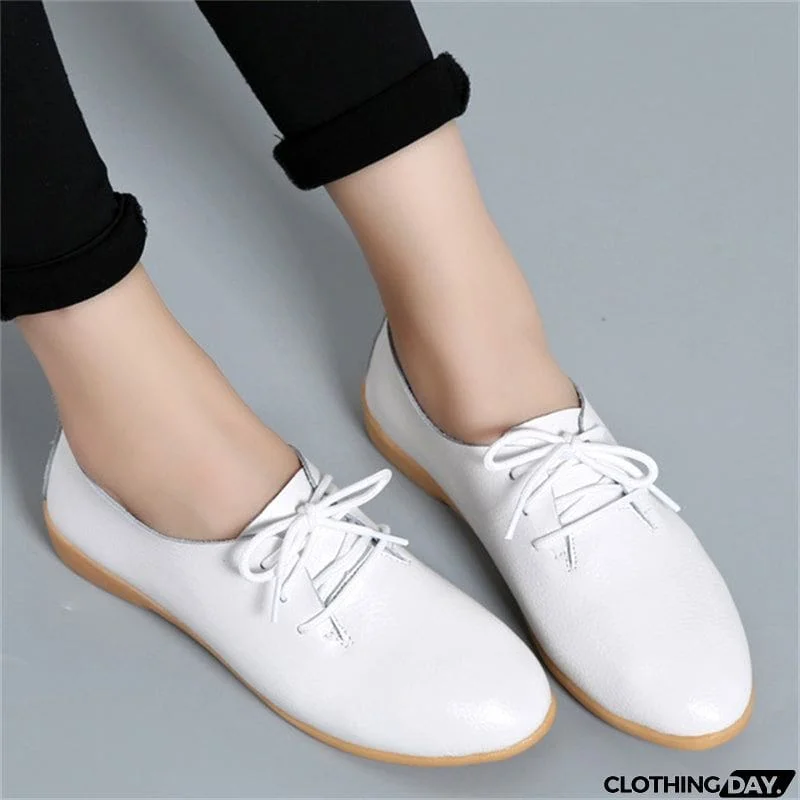 Solid Color Lightweight Round Toe Loafers