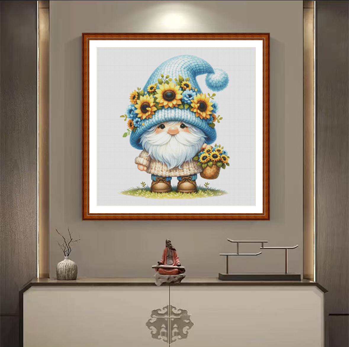 1set DIY Printed Cross Stitch Kit, 【ZZ5132- Basket Dwarf】cross stitch kit Painting Fairy Cross Stitch
