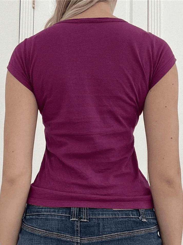 Brownm Vintage Butterfly Baby Tee