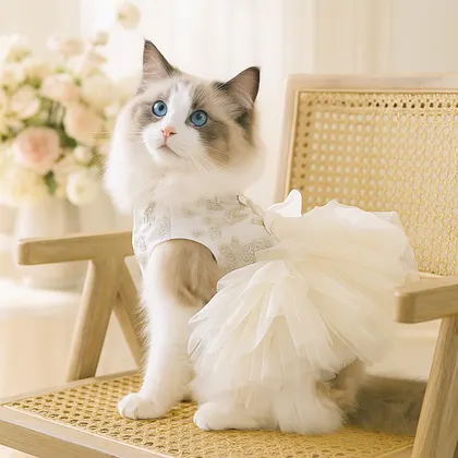 cat formal dress Pet thanksgiving girls