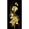 (Big Size)Golden Rose Flower - 11CT Counted Cross Stitch - 30*60cm