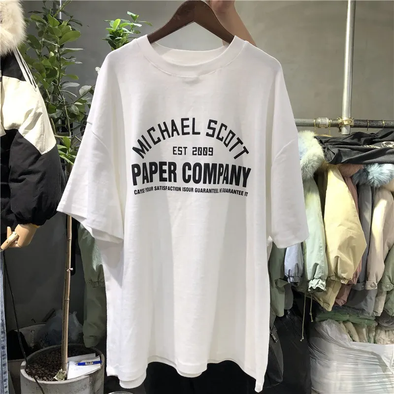 Brownm Brownm T-Shirt Female Ins Tide 2023 New Summer Korean Simple Letter Print Loose Students Show Thin Top