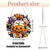 Halloween Pumpkin DIY Acrylic 5D Crystal Diamond Gem Art Hanging Ornament