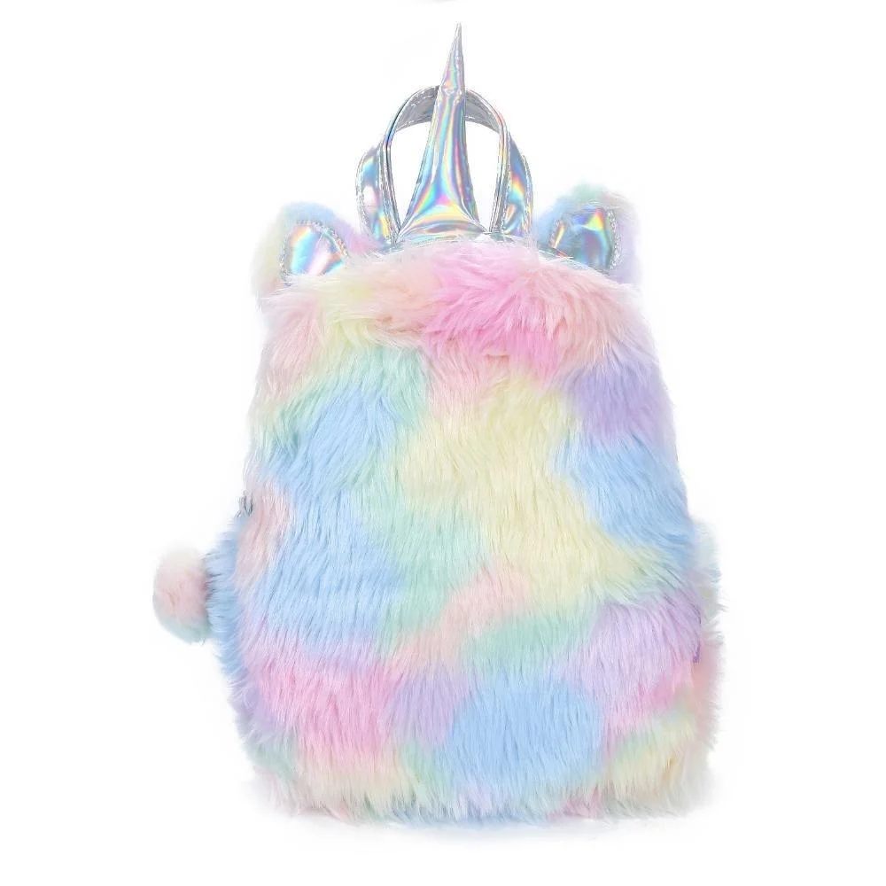 Unicorn - Holographic & Fluffy Backpack、、sdecorshop