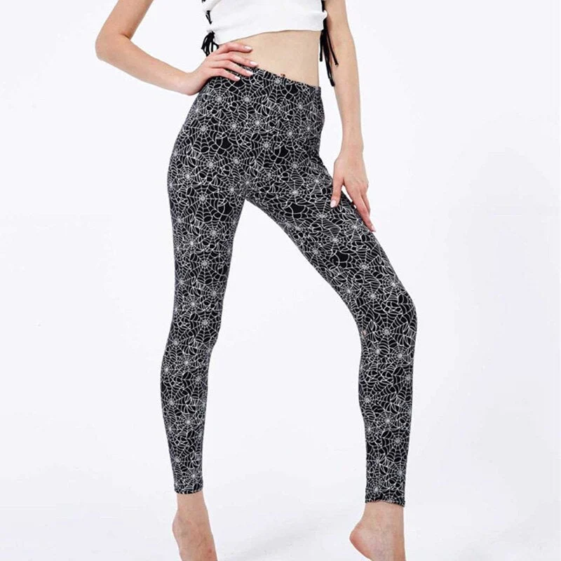 CUHAKCI Polyester High Quality Stretchy Workout Leggings Women Printed Outwear Running Leggins Ankle Length Leggings